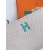Hermes Bride-a-Brac Large Case in Ecru Canvas with Green Zigzag Motifs