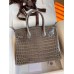 Hermes Birkin 30 Handmade Bag In Taupe Crocodile Niloticus Shiny