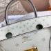 Hermes Birkin 30 Handmade Bag In Beton Ostrich Skin