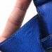 Hermes Birkin 30 Handmade Bag In Blue Ostrich Skin