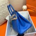 Hermes Birkin 30 Handmade Bag In Blue Ostrich Skin