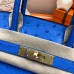 Hermes Birkin 30 Handmade Bag In Blue Ostrich Skin