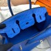 Hermes Birkin 30 Handmade Bag In Blue Ostrich Skin