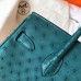 Hermes Birkin 30 Handmade Bag In Green Ostrich Skin