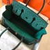 Hermes Birkin 30 Handmade Bag In Green Ostrich Skin