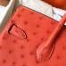 Hermes Birkin 30 Handmade Bag In Orange Ostrich Skin
