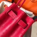 Hermes Birkin 30 Handmade Bag In Red Ostrich Skin