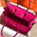 Hermes Birkin 30 Handmade Bag In Rose Red Ostrich Skin