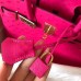 Hermes Birkin 30 Handmade Bag In Rose Red Ostrich Skin