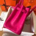 Hermes Birkin 30 Handmade Bag In Rose Red Ostrich Skin