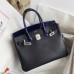Hermes Touch Birkin 30 Bag In Noir Shiny Niloticus Crocodile Skin
