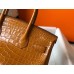Hermes Birkin 30cm Bag In Gold Embossed Crocodile Leather