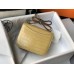 Hermes Constance 18 Handmade Bag In Jaune Poussin Embossed Crocodile