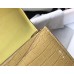 Hermes Constance 18 Handmade Bag In Jaune Poussin Embossed Crocodile