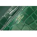 Hermes Constance 18 Handmade Bag In Green Embossed Crocodile
