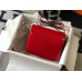 Hermes Constance 18 Handmade Bag In Red Embossed Crocodile