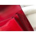 Hermes Constance 18 Handmade Bag In Red Embossed Crocodile