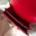 Hermes Constance 18 Handmade Bag In Red Embossed Crocodile