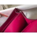 Hermes Constance 18 Handmade Bag In Rose Red Embossed Crocodile