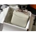 Hermes Constance 18 Handmade Bag In White Embossed Crocodile