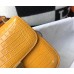 Hermes Constance 18 Handmade Bag In Yellow Embossed Crocodile