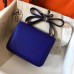 Hermes Constance 18 Handmade Bag In Blue Electric Epsom Leather