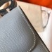 Hermes Constance 18 Handmade Bag In Blue Lin Epsom Leather
