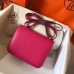 Hermes Constance 18 Handmade Bag In Rose Red Epsom Leather