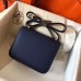 Hermes Constance 18 Handmade Bag In Sapphire Epsom Leather