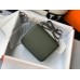 Hermes Constance 18 Handmade Bag In Vert Olive Epsom Leather