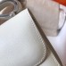 Hermes Constance 18 Handmade Bag In White Epsom Leather