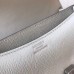 Hermes Constance 18 Handmade Bag In White Epsom Leather