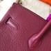 Hermes Birkin 35 Handmade Bag In Bordeaux Clemence Leather