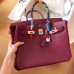 Hermes Birkin 35 Handmade Bag In Bordeaux Clemence Leather