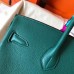 Hermes Birkin 35 Handmade Bag In Malachite Clemence Leather