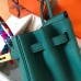 Hermes Birkin 35 Handmade Bag In Malachite Clemence Leather