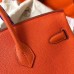 Hermes Birkin 35 Handmade Bag In Orange Clemence Leather
