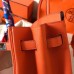 Hermes Birkin 35 Handmade Bag In Orange Clemence Leather