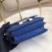 Hermes Constance 18 Handmade Bag In Blue Ostrich Leather
