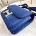 Hermes Constance 18 Handmade Bag In Blue Ostrich Leather