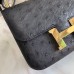Hermes Constance 18 Handmade Bag In Black Ostrich Leather