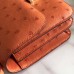 Hermes Constance 18 Handmade Bag In Orange Ostrich Leather