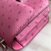 Hermes Constance 18 Handmade Bag In Pink Ostrich Leather