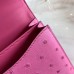 Hermes Constance 18 Handmade Bag In Pink Ostrich Leather