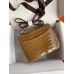 Hermes Constance 24 Handmade Bag In Light Brown Alligator Crocodile Skin