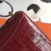 Hermes Constance 24 Handmade Bag In Bourgogne Niloticus Crocodile
