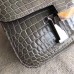 Hermes Constance 24 Handmade Bag In Grey Niloticus Crocodile