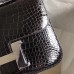 Hermes Constance 24 Handmade Bag In Black Niloticus Crocodile