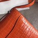 Hermes Constance 24 Handmade Bag In Orange Niloticus Crocodile