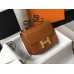 Hermes Constance 24cm Bag In Brown Embossed Crocodile